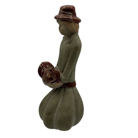 Vintage 70s Handcrafted Pottery Pilgrim Figurine Turkey Thanksgiving Centerpiece - Picture 7 of 9